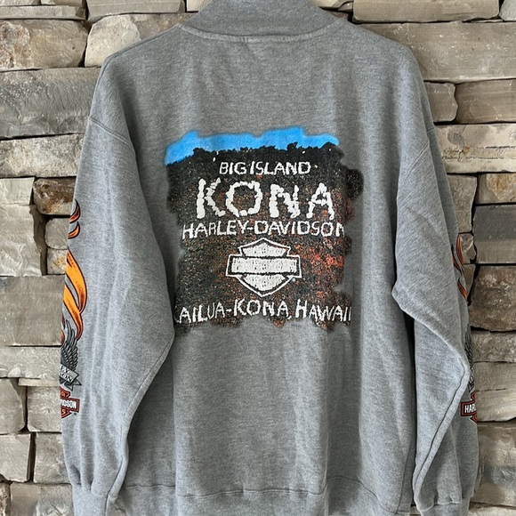 Harley Davidson XL Men’s gray front zip sweatshirt - Picture 5 of 5